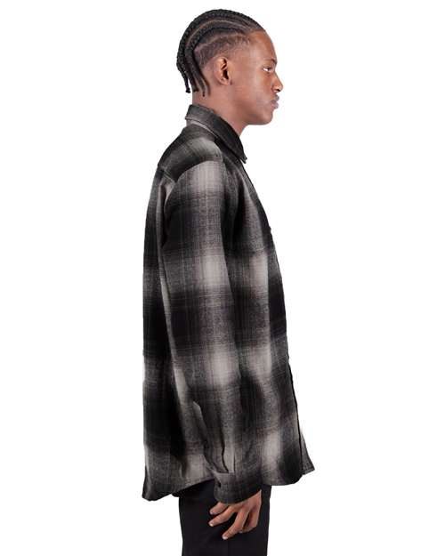 Shaka Wear Unisex Plaid Flannel Overshirt SHHFS