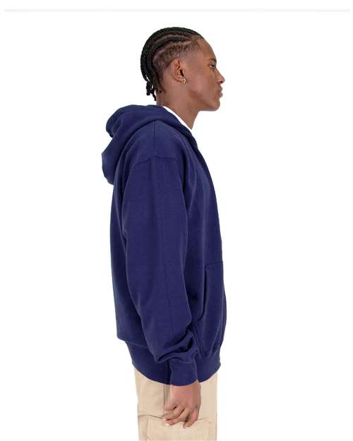 Shaka Wear Unisex Max Heavy Garment-Dyed Double-Zip Hooded Sweatshirt SHGDZ