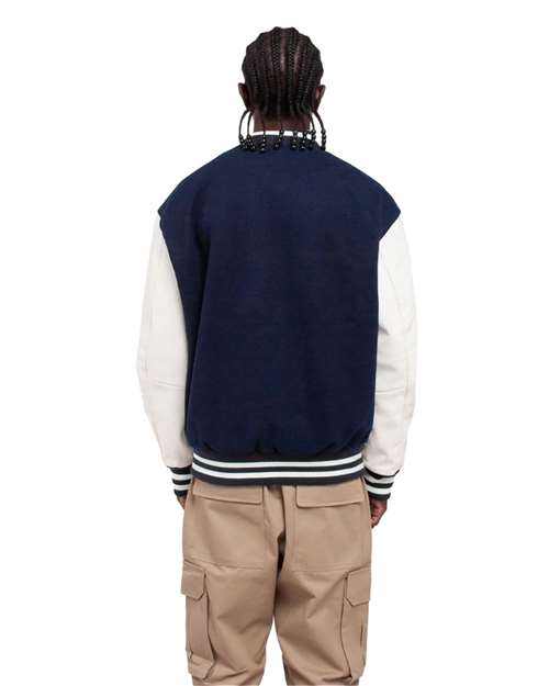 Shaka Wear Unisex Letterman Jacket SHLLJ