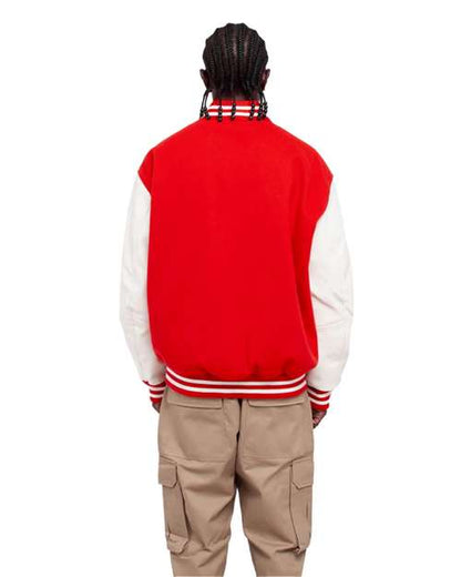 Shaka Wear Unisex Letterman Jacket SHLLJ