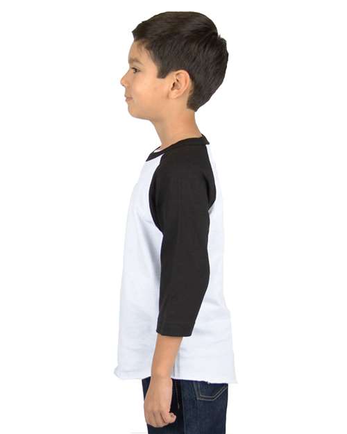 Shaka Wear Youth Three-Quarter Sleeve Raglan SHRAGY