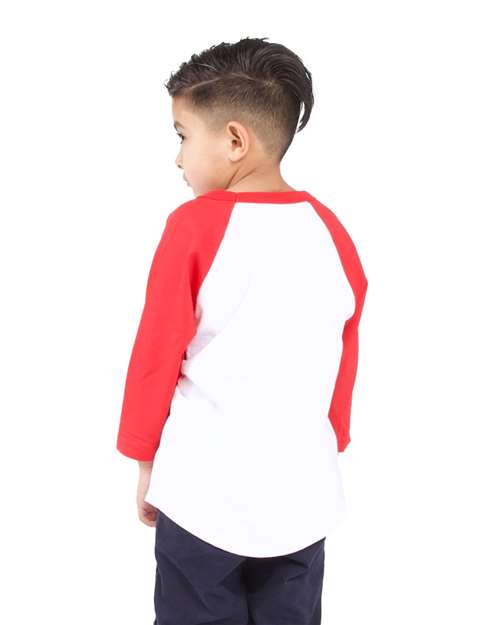 Shaka Wear Youth Three-Quarter Sleeve Raglan SHRAGY