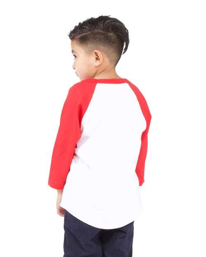Shaka Wear Youth Three-Quarter Sleeve Raglan SHRAGY