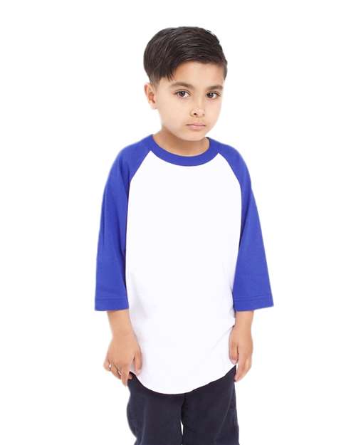 Shaka Wear Youth Three-Quarter Sleeve Raglan SHRAGY