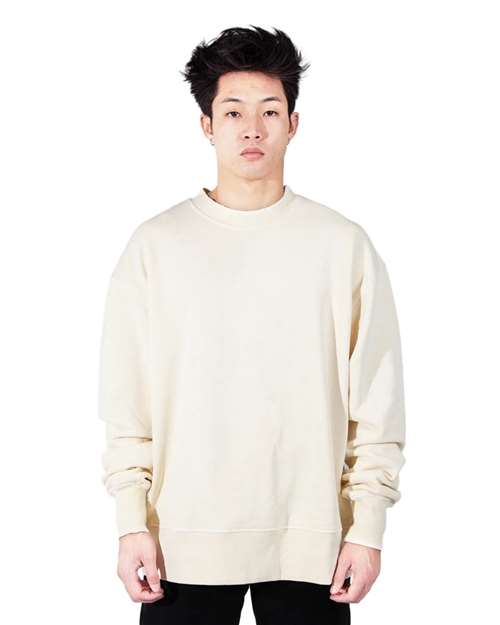 Shaka Wear Unisex Los Angeles Garment-Dyed Crewneck Sweatshirt SHGFC
