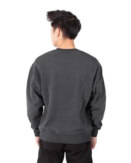 Shaka Wear Unisex Los Angeles Garment-Dyed Crewneck Sweatshirt SHGFC