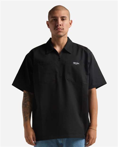 Shaka Wear Unisex Work Heavyweight Quarter-Zip Short Sleeve Shirt SHQZWS