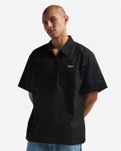 Shaka Wear Unisex Quarter-Zip Short Sleeve Work Shirt SHQZWS