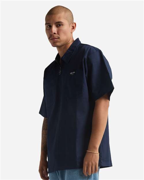 Shaka Wear Unisex Work Heavyweight Quarter-Zip Short Sleeve Shirt SHQZWS