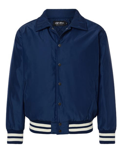 Shaka Wear Unisex Collared Varsity Jacket SHCVBJ
