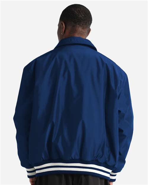 Shaka Wear Unisex Collared Varsity Jacket SHCVBJ
