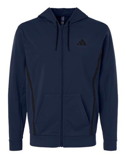 Adidas Men's Game & Go Fleece Full-Zip Hooded Sweatshirt AT208