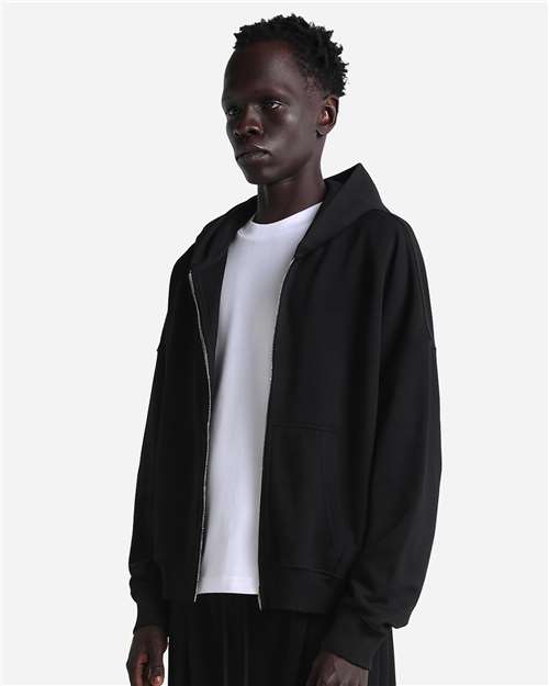 Shaka Wear Unisex Garment-Dyed Cropped Full-Zip Hooded Sweatshirt SHGCZ