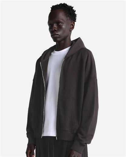 Shaka Wear Unisex Garment-Dyed Cropped Full-Zip Hooded Sweatshirt SHGCZ