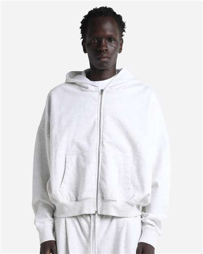 Shaka Wear Unisex Garment-Dyed Cropped Full-Zip Hooded Sweatshirt SHGCZ