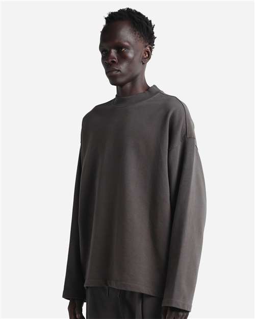 Shaka Wear Unisex Garment-Dyed Terry Long Sleeve T-Shirt SHGTL