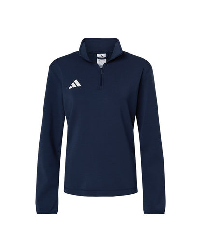 Adidas Women's 3-Stripes Quarter-Zip Pullover AT401