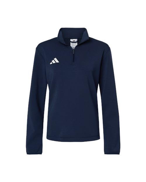 Adidas Women's 3-Stripes Quarter-Zip Pullover AT401