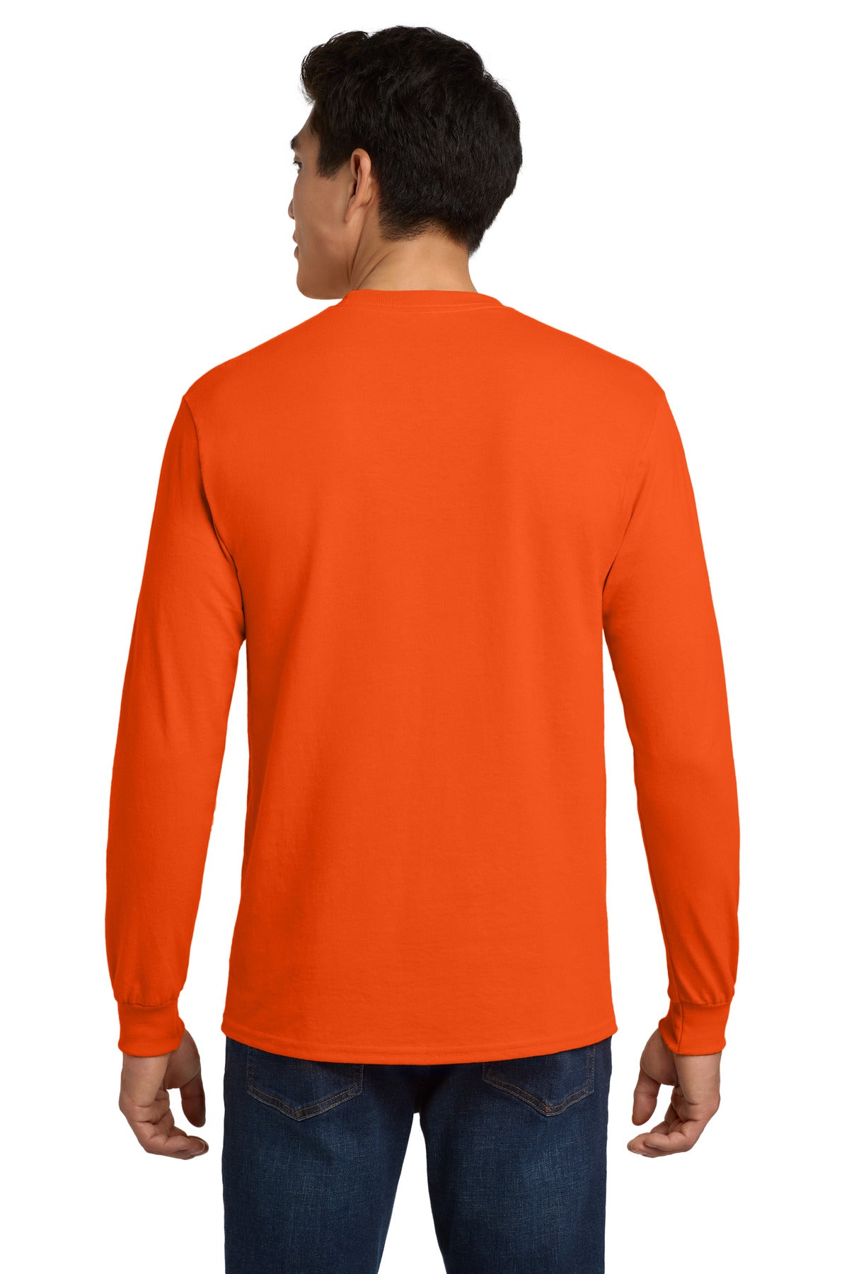 Gildan - Ultra Cotton 100% US Cotton Long Sleeve T-Shirt with Pocket.  2410