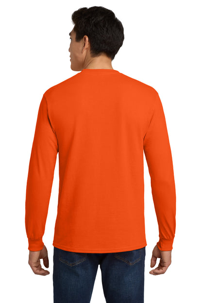 Gildan - Ultra Cotton 100% US Cotton Long Sleeve T-Shirt with Pocket.  2410
