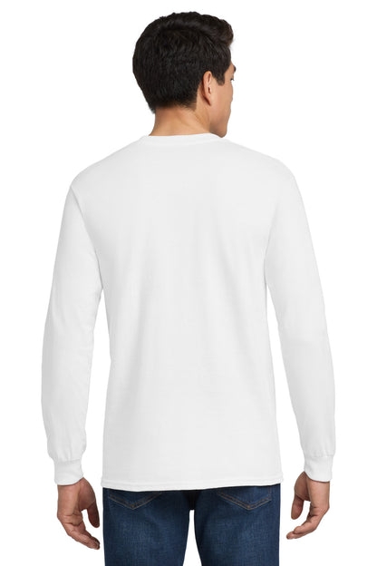 Gildan - Ultra Cotton 100% US Cotton Long Sleeve T-Shirt with Pocket.  2410