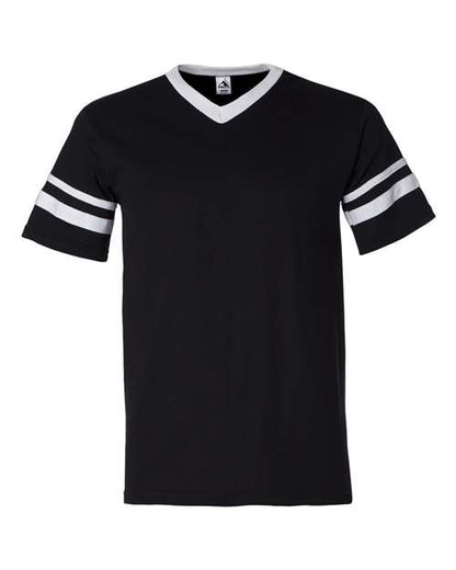 Augusta Sportswear V-Neck Jersey with Striped Sleeves 360