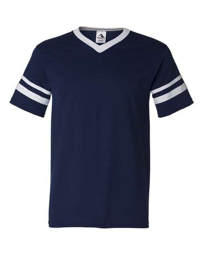 Augusta Sportswear V-Neck Jersey with Striped Sleeves 360