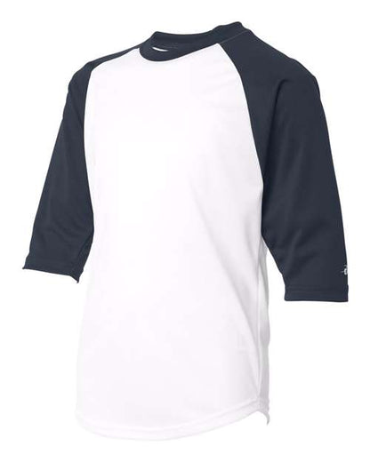 Badger Youth B-Core Three-Quarter Sleeve Baseball T-Shirt 2133