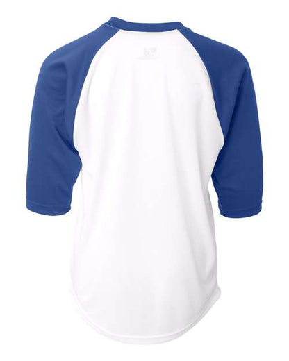 Badger Youth B-Core Three-Quarter Sleeve Baseball T-Shirt 2133