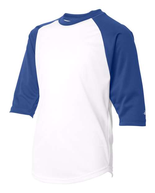 Badger Youth B-Core Three-Quarter Sleeve Baseball T-Shirt 2133