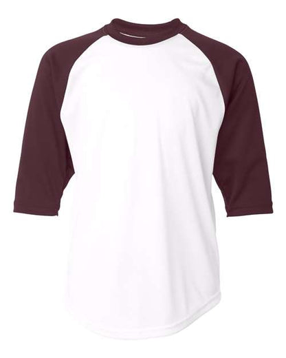 Badger Youth B-Core Three-Quarter Sleeve Baseball T-Shirt 2133