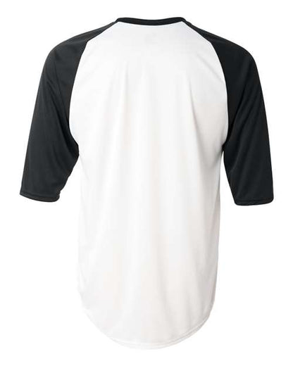 Badger Men's B-Core Three-Quarter Sleeve Baseball T-Shirt 4133