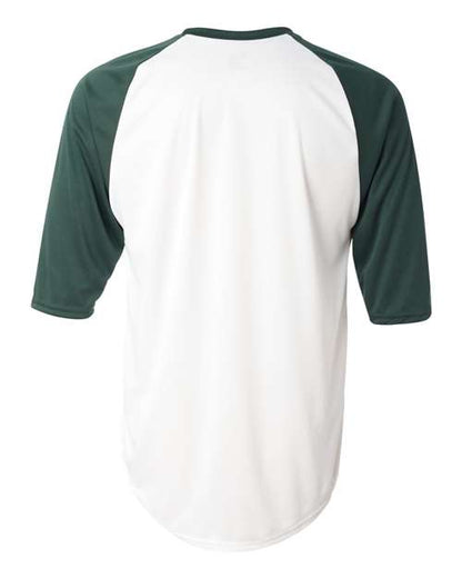 Badger Men's B-Core Three-Quarter Sleeve Baseball T-Shirt 4133