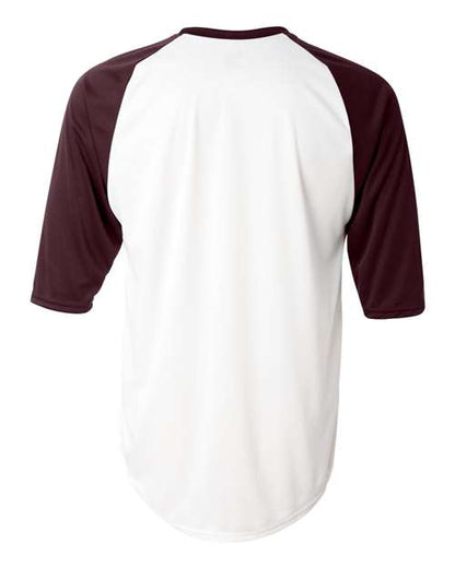 Badger Men's B-Core Three-Quarter Sleeve Baseball T-Shirt 4133