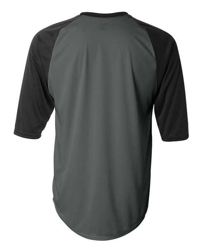 Badger Men's B-Core Three-Quarter Sleeve Baseball T-Shirt 4133
