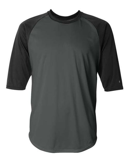 Badger Men's B-Core Three-Quarter Sleeve Baseball T-Shirt 4133