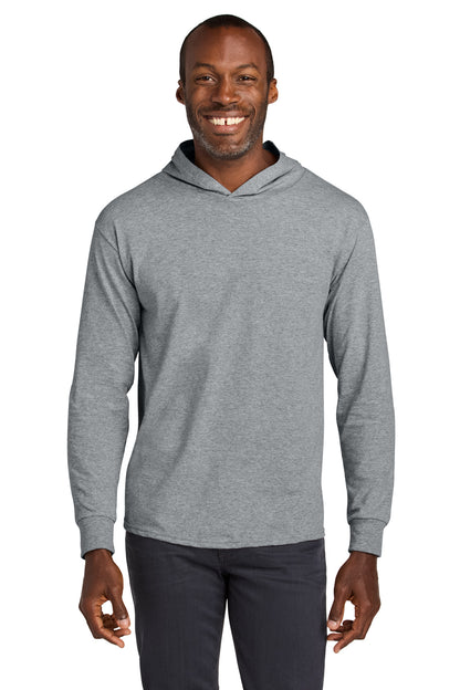 Jerzees Classics Unisex Cotton Long Sleeve Hooded T-Shirt 363LH