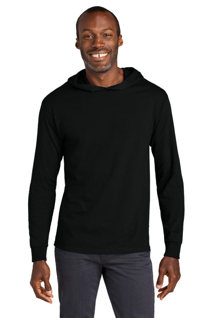 Jerzees Classics Unisex Cotton Long Sleeve Hooded T-Shirt 363LH