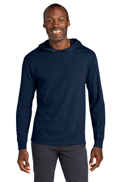 Jerzees Classics Unisex Cotton Long Sleeve Hooded T-Shirt 363LH