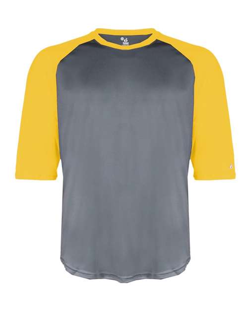Badger Youth B-Core Three-Quarter Sleeve Baseball T-Shirt 2133