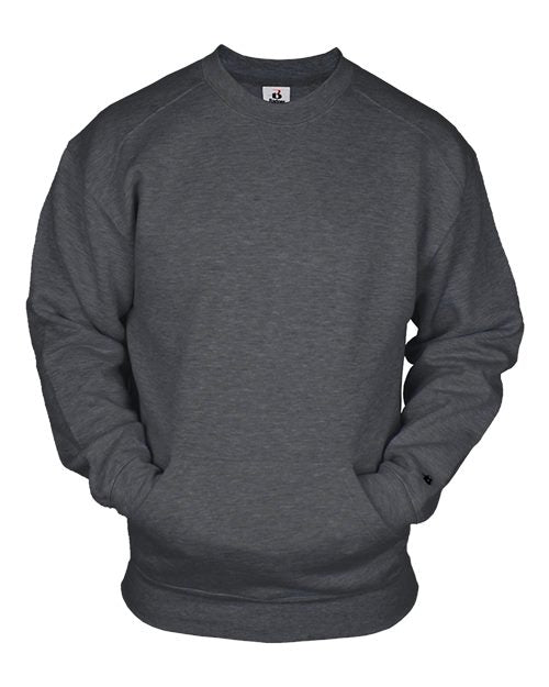 Badger Unisex Pocket Crewneck Sweatshirt 1252