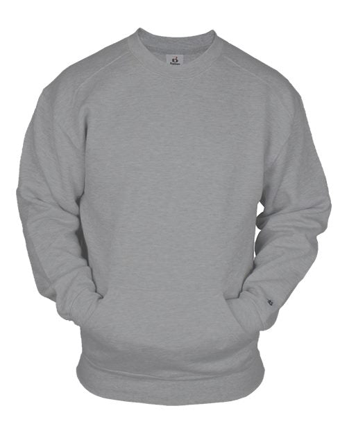 Badger Unisex Pocket Crewneck Sweatshirt 1252
