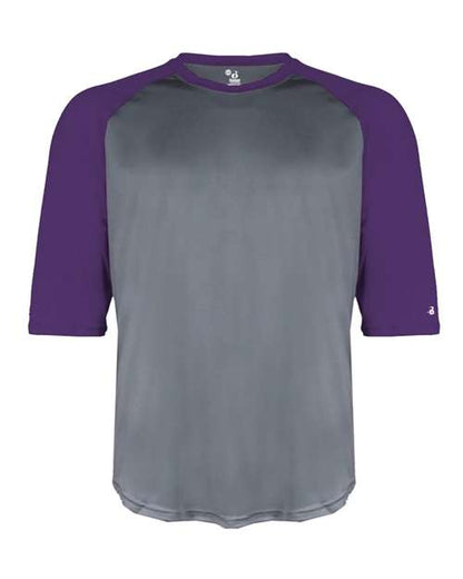 Badger Men's B-Core Three-Quarter Sleeve Baseball T-Shirt 4133