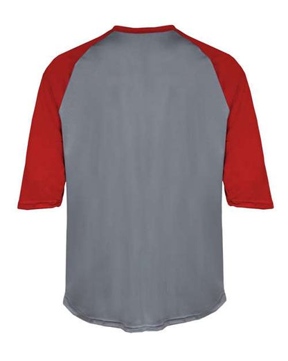 Badger Men's B-Core Three-Quarter Sleeve Baseball T-Shirt 4133