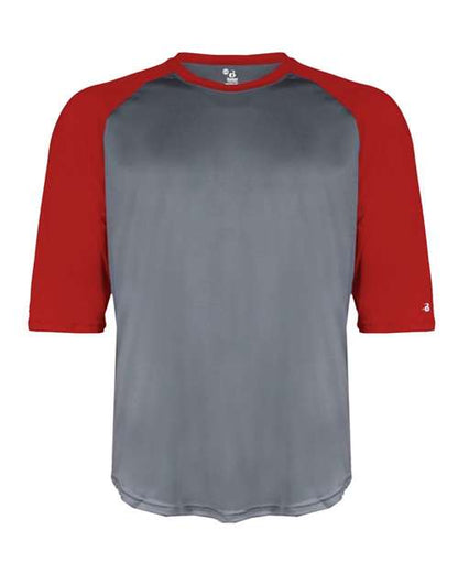 Badger Men's B-Core Three-Quarter Sleeve Baseball T-Shirt 4133