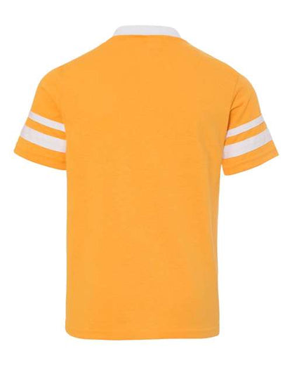 Augusta Sportswear Youth V-Neck Jersey with Striped Sleeves 361