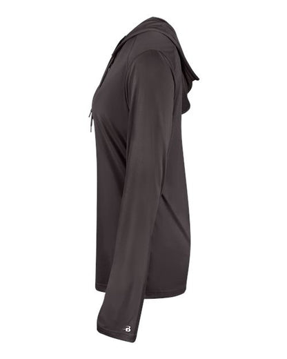 Badger Women's B-Core Long Sleeve Hooded T-Shirt 4165