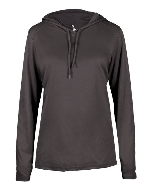 Badger Women's B-Core Long Sleeve Hooded T-Shirt 4165
