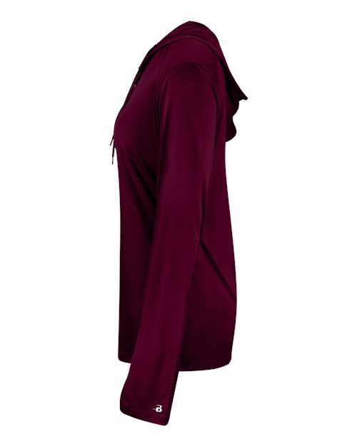Badger Women's B-Core Hooded Long Sleeve T-Shirt 4165