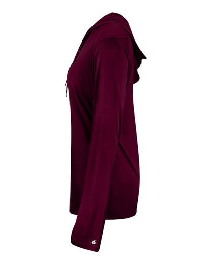 Badger Women's B-Core Hooded Long Sleeve T-Shirt 4165